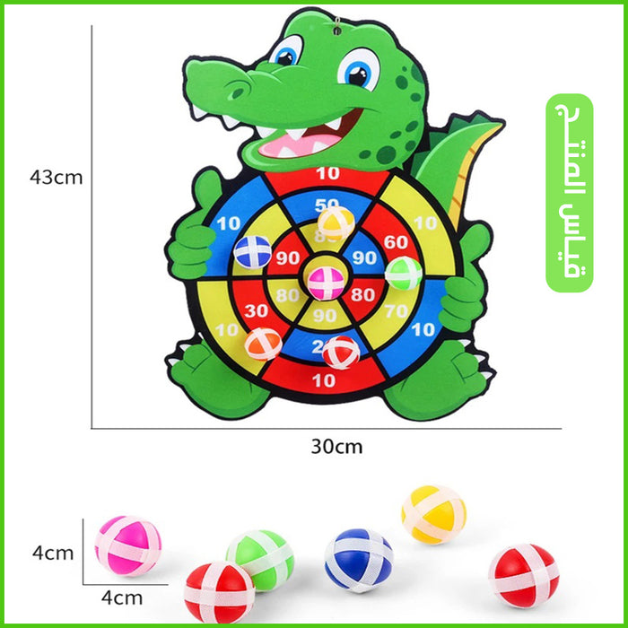 لعبة رمي الكرات باللوح الديناصور للأطفال Dinosaur board throwing ball game for children  مستلزمات أطفال