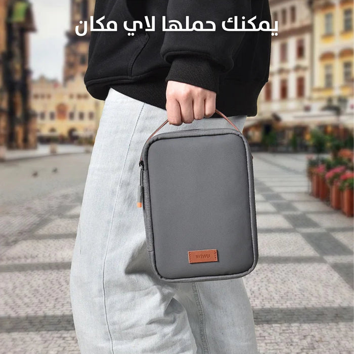 حقيبة إلكترونيات وتنظيم ملحقات سحاب واحد Minimalist Pouch For Electronics and Accessories  مستلزمات رجالية