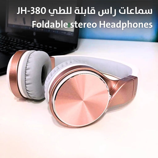 سماعات راس قابلة للطي JH-380 Foldable Stereo Headphones -  