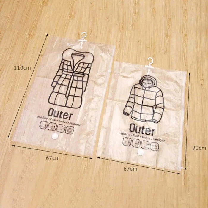 أكياس تفريغ الهواء لتخزين الملابس الثقيلة (جاكيت) Vacuum bags for storing heavy clothes -  