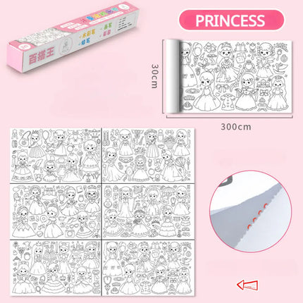 رول تلوين للأطفال طول 3 متر Graffiti Scroll For Children 3M  مستلزمات أطفال