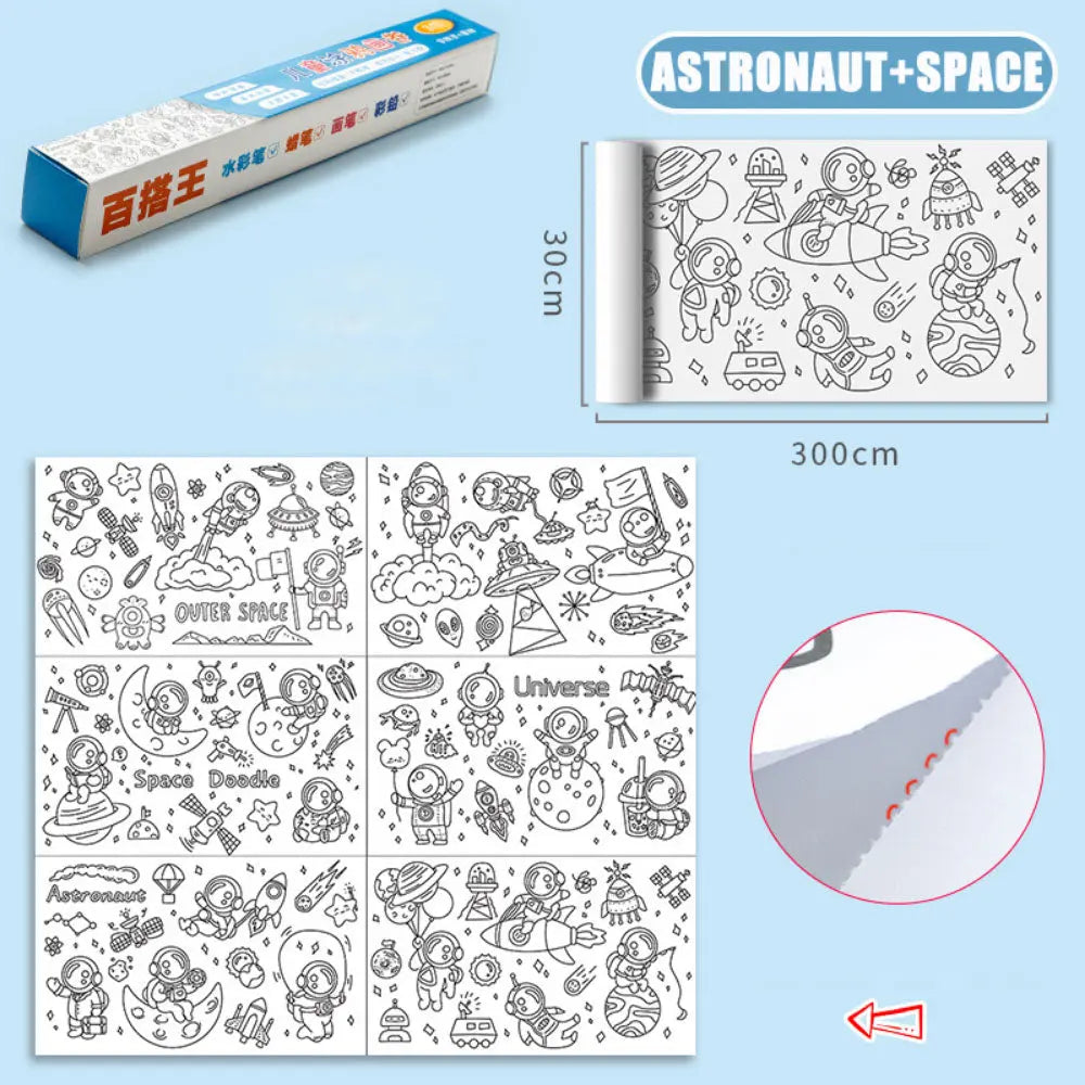 رول تلوين للأطفال طول 3 متر Graffiti Scroll For Children 3M  مستلزمات أطفال