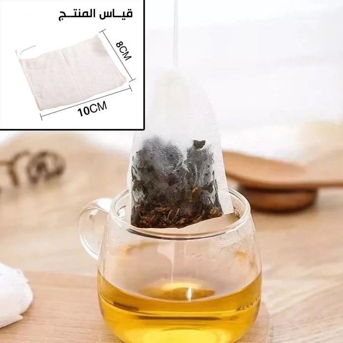 100 فلتر قماش لاستخدامات متعددة للشاي والبهارات Non Woven Fabric Tea and Herbs Bags  مستلزمات المطبخ