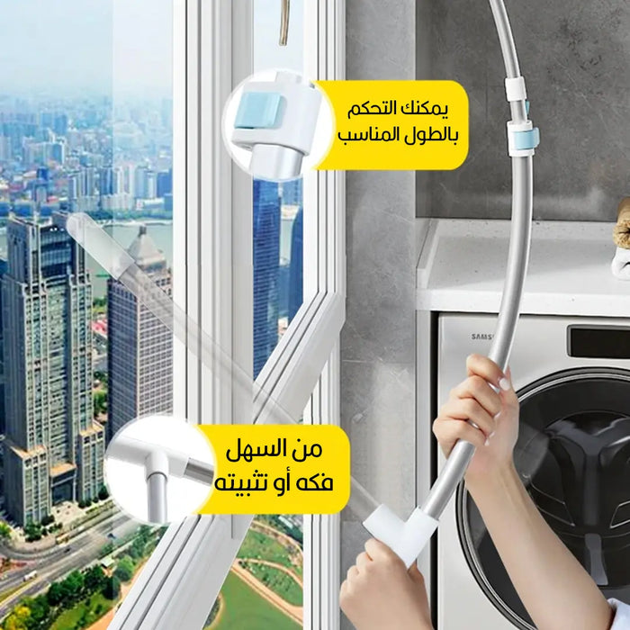 ممسحة تنظيف وتلميع الزجاج قابلة التحكم بالطول High-rise Window Cleaner -  