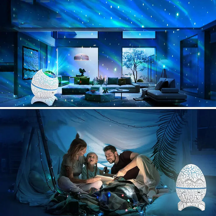 بروجيكتور إضاءة على شكل بيض يعمل بالشحن مع ريموت LED Starry Sky Projector  الكترونيات