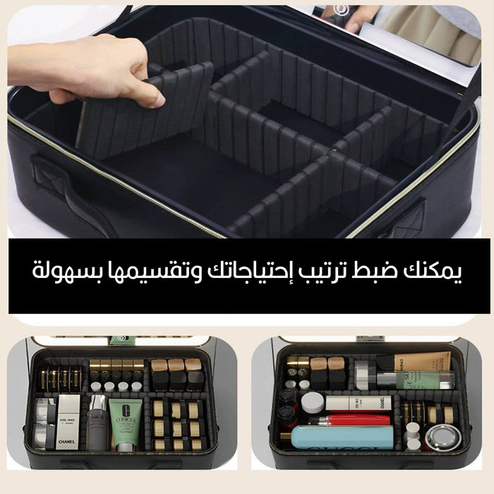 صندوق مكياج بمرآة إضاءة Makeup box with lighted mirror  مستلزمات نسائية