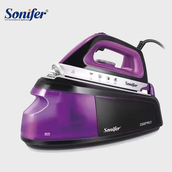 مكواة بخار كهربائية سعة 1.2 لتر مع قاعدة Sonifer Electric Steam Iron Station With Base SF-9053  أدوات منزلية