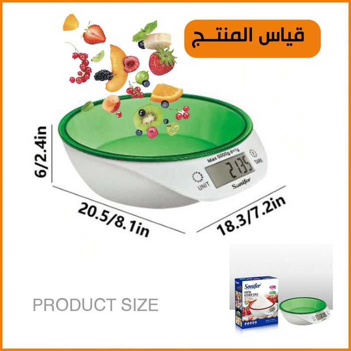 ميزان مطبخ يعمل بالبطاريات sonifer KITCHEN SCALE SF-1924  أدوات المطبخ