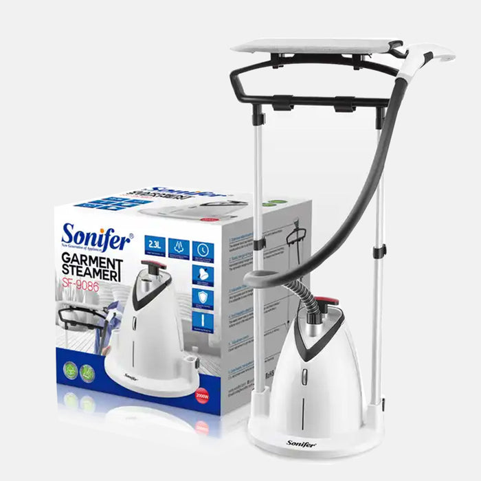 مكواة بخار كهربائية بقاعدة وطاولة صغيرة للكي sonifer Garment Steamer SF-9086  أدوات منزلية