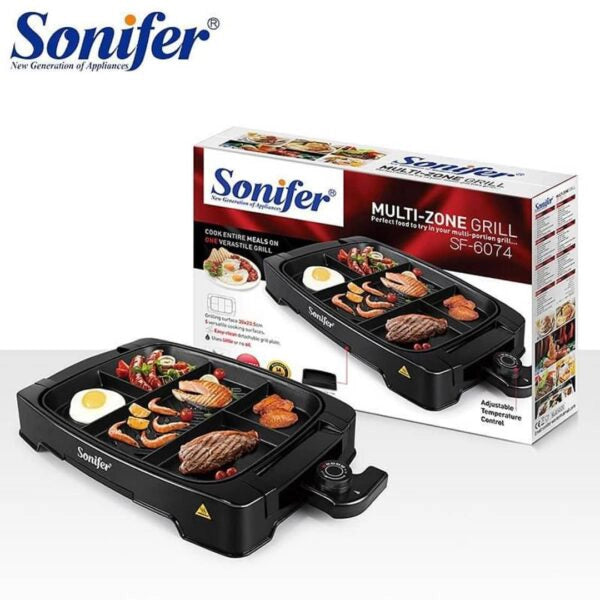 شواية كهربائية متعددة الاسخدمات sonifer MULTI PORTION GRILL SF-6074  أدوات المطبخ