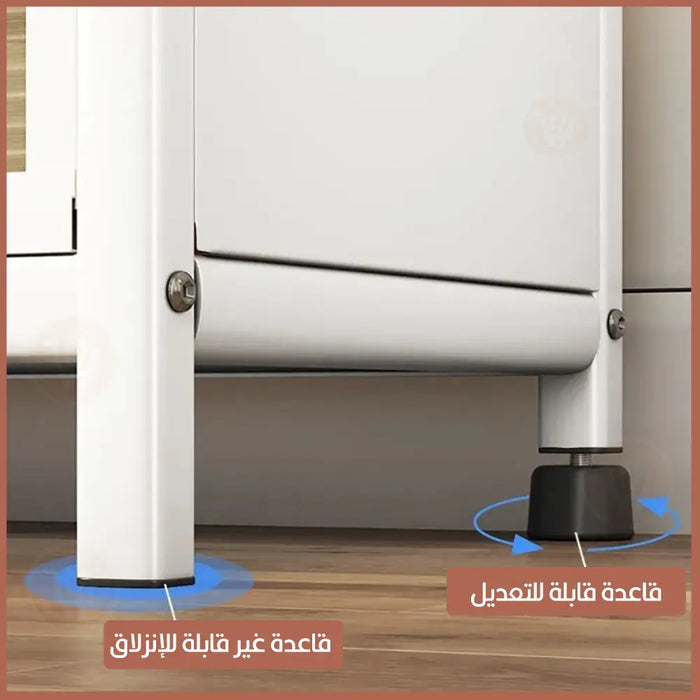 أرفف تخزين معدنية 3 طبقات Kitchen fluted flip shelf  أدوات منزلية