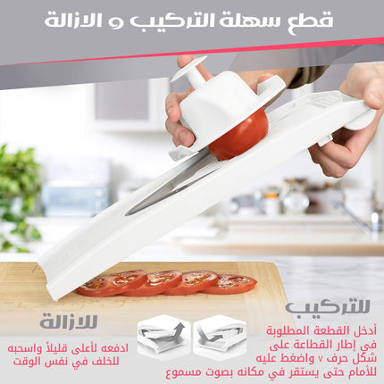 قطاعة الخضار شرائح بسماكات مختلفة  قطاعة الخضار