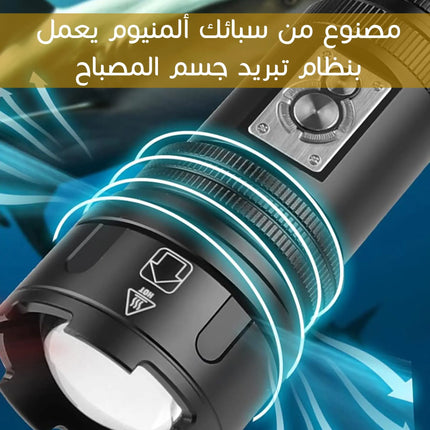 لوكس كشاف بعيد المدى للرحلات والصيد Light wehight powerful d628-c  الكترونيات