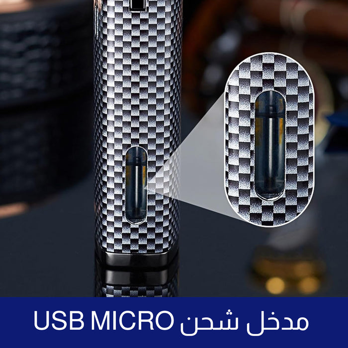 ولاعة بوتان قابلة لإعادة التعبئة مقاومة للرياح Metal Cigar Lighter Jet Flame  ولاعة بوتان