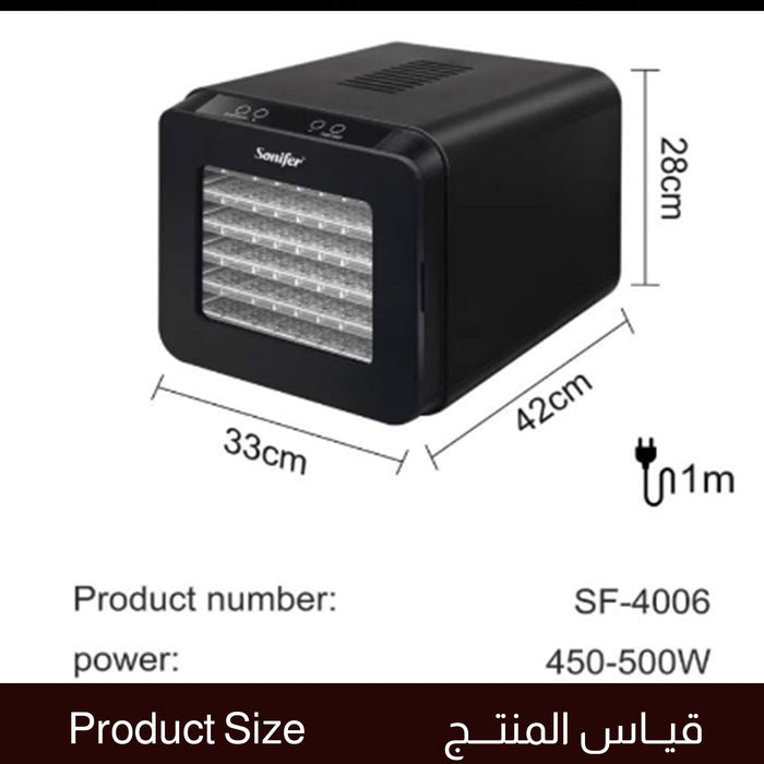 مجفف الأطعمة الكهربائي 6 طبقات somifer sf-4006  مجفف الأطعمة