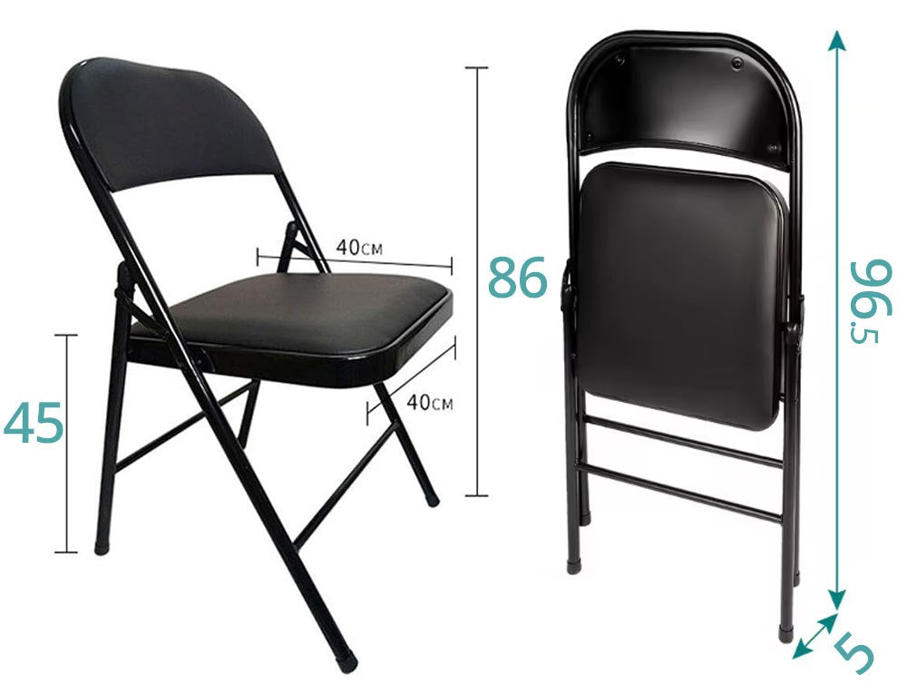 كرسي معدني منجد قابل للطي Folding Metal Chair  رسي معدني منجد قابل للطي