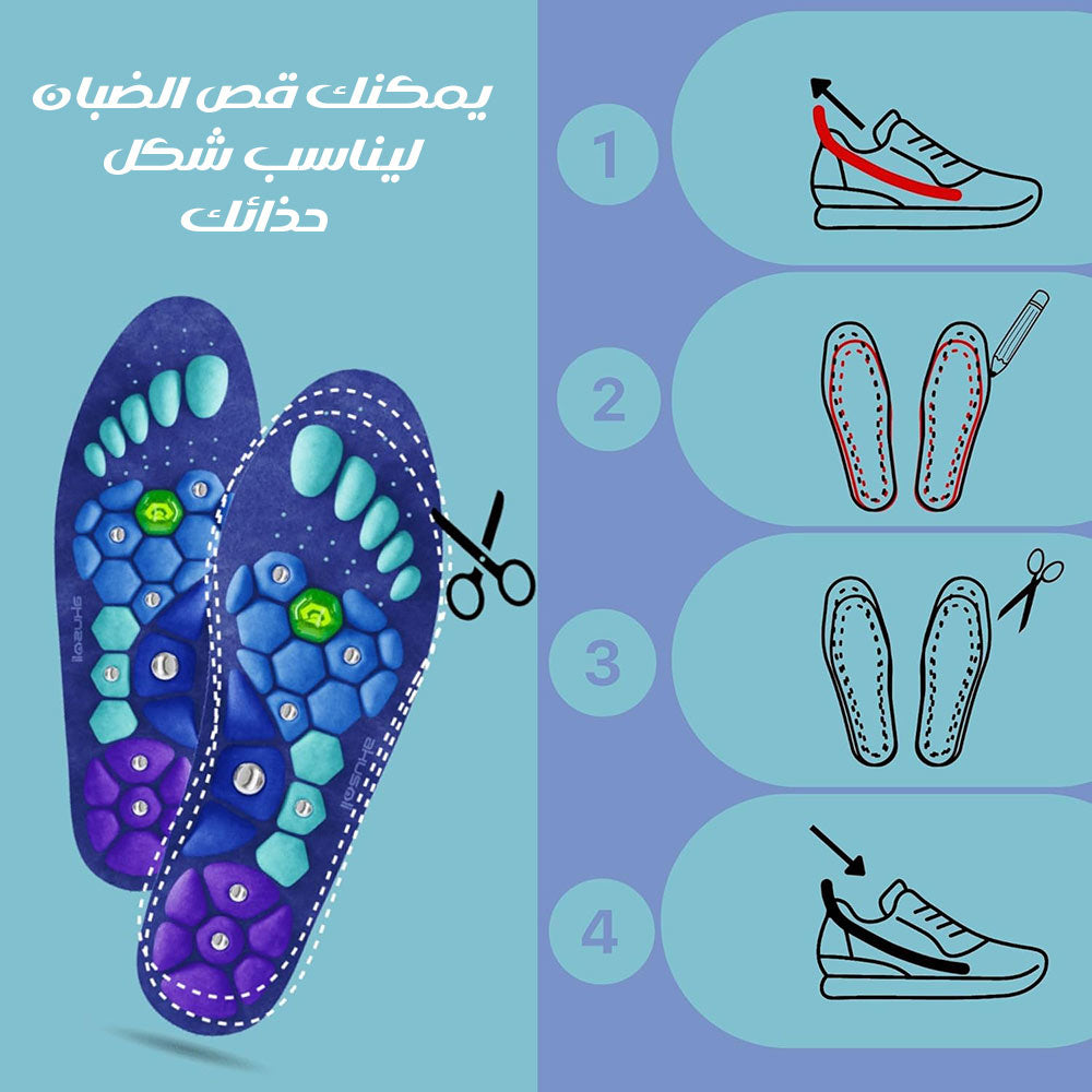 ضبان حذاء مغناطيسي معالج بالنانو Magnetic Insoles