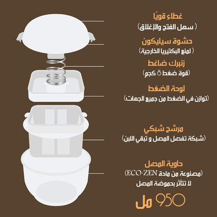 صانعة اللبنة و فاصلة مصل اللبن WHEY SEPARATOR