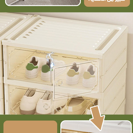 خزانة أحذية بلاستيكية قابلة للطي Foldable Plastic Cabinet