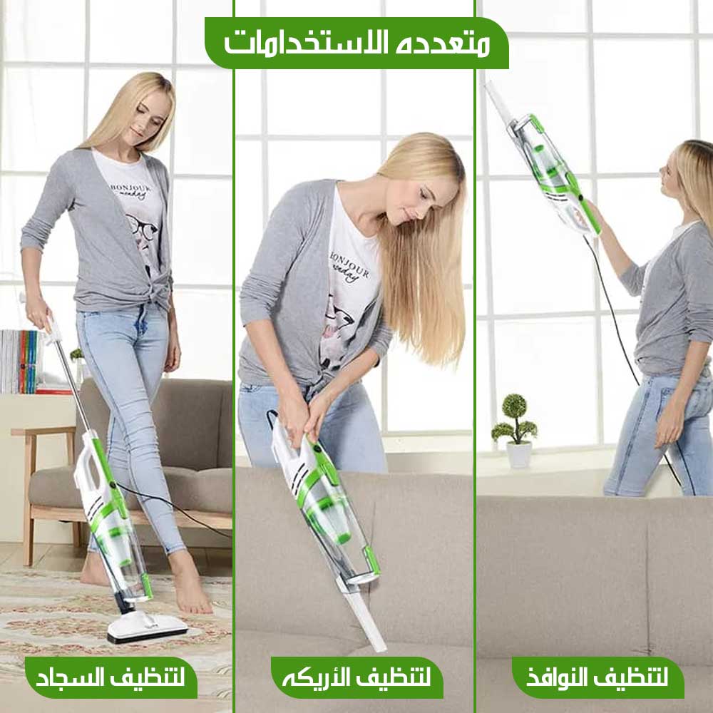 مكنسة كهربائية صامتة قوية QUEENMADE TRIPLE VACUUM QVC-6000R