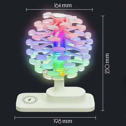 مصباح مكتب بإضاءة ليلية وشحن لاسلكي SPIRAL TREE Wireless Charging Desk Lamp