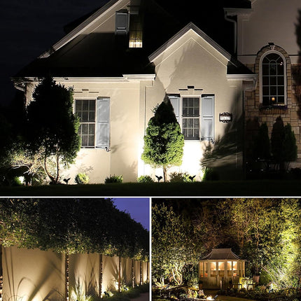 قطعتان من كشاف شمسي خارجي قابل للتعليق او الغرز JACKYLED SOLAR SPOTLIGHT With 4 Lighting Modes