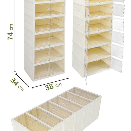 خزانة أحذية بلاستيكية قابلة للطي Foldable Plastic Cabinet