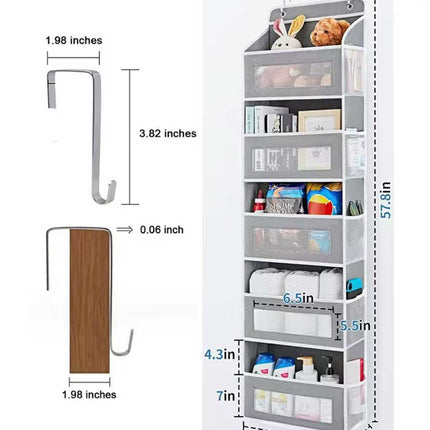 منظم معلق على الباب بـ5 أرفف بسعة كبيرة 5-tier Over-the-door Organizer