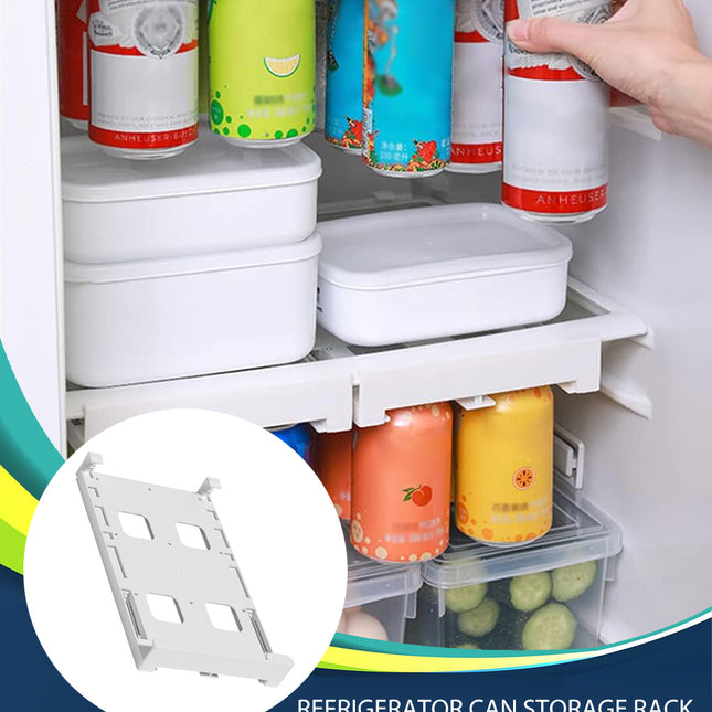 رف تخزين علب المشروبات بالثلاجة REFRIGERATOR CAN STORAGE RACK