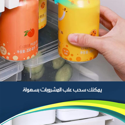 رف تخزين علب المشروبات بالثلاجة REFRIGERATOR CAN STORAGE RACK
