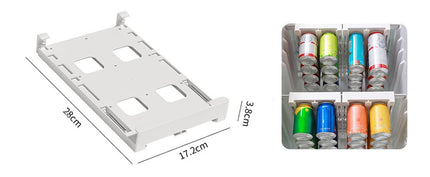رف تخزين علب المشروبات بالثلاجة REFRIGERATOR CAN STORAGE RACK