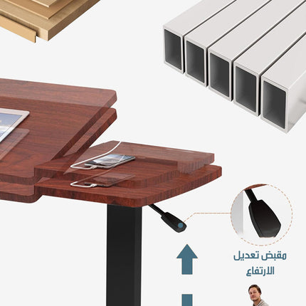طاولة جانبية قابلة للطي و التطويل بعجلات Folding And Extendable Table