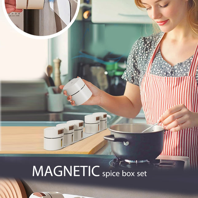 مجموعة حفظ التوابل والبهارات المغناطيسية MAGNETIC Spice Box Set