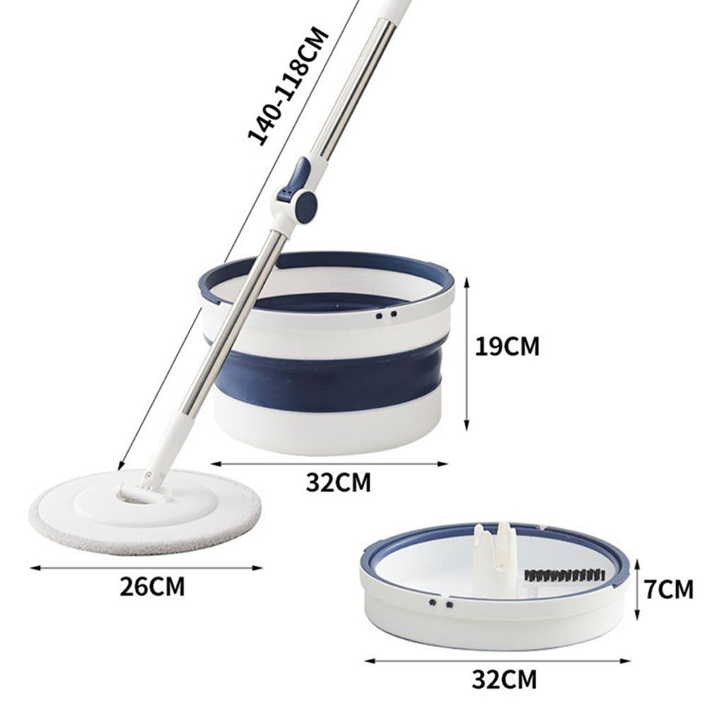 الممسحة الدوارة بوعاء قابل للطي Rotating Mop With Foldable Bowl