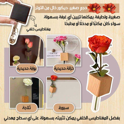 مزهريات خشبية مغناطيسية صغيرة Mini Wooden Magnetic Vases