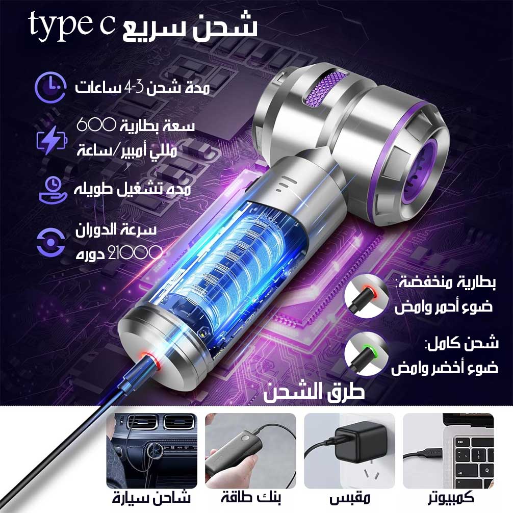 مكنسة كهربائية لاسلكية محمولة 4 في 1 VACUUM CLEANER