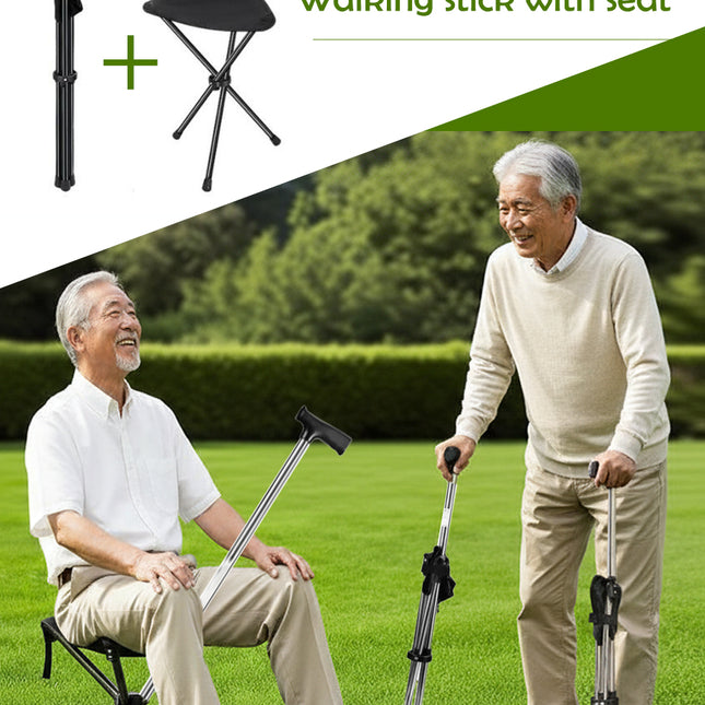 عكاز يتحول الى كرسي Walking Stick With Seat