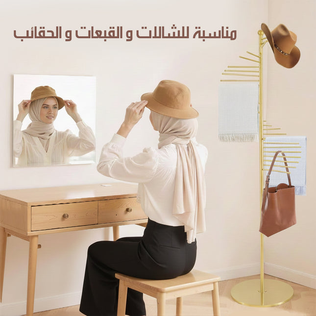 منظم للحجابات عامودي متعددة الاستخدام Freestanding Scarf Organizer