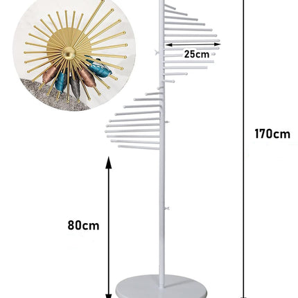 منظم للحجابات عامودي متعددة الاستخدام Freestanding Scarf Organizer