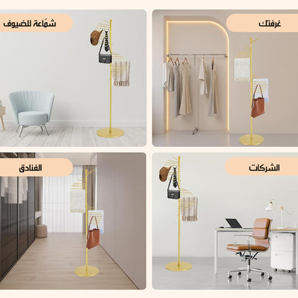 منظم للحجابات عامودي متعددة الاستخدام Freestanding Scarf Organizer