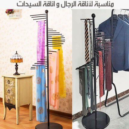 منظم للحجابات عامودي متعددة الاستخدام Freestanding Scarf Organizer