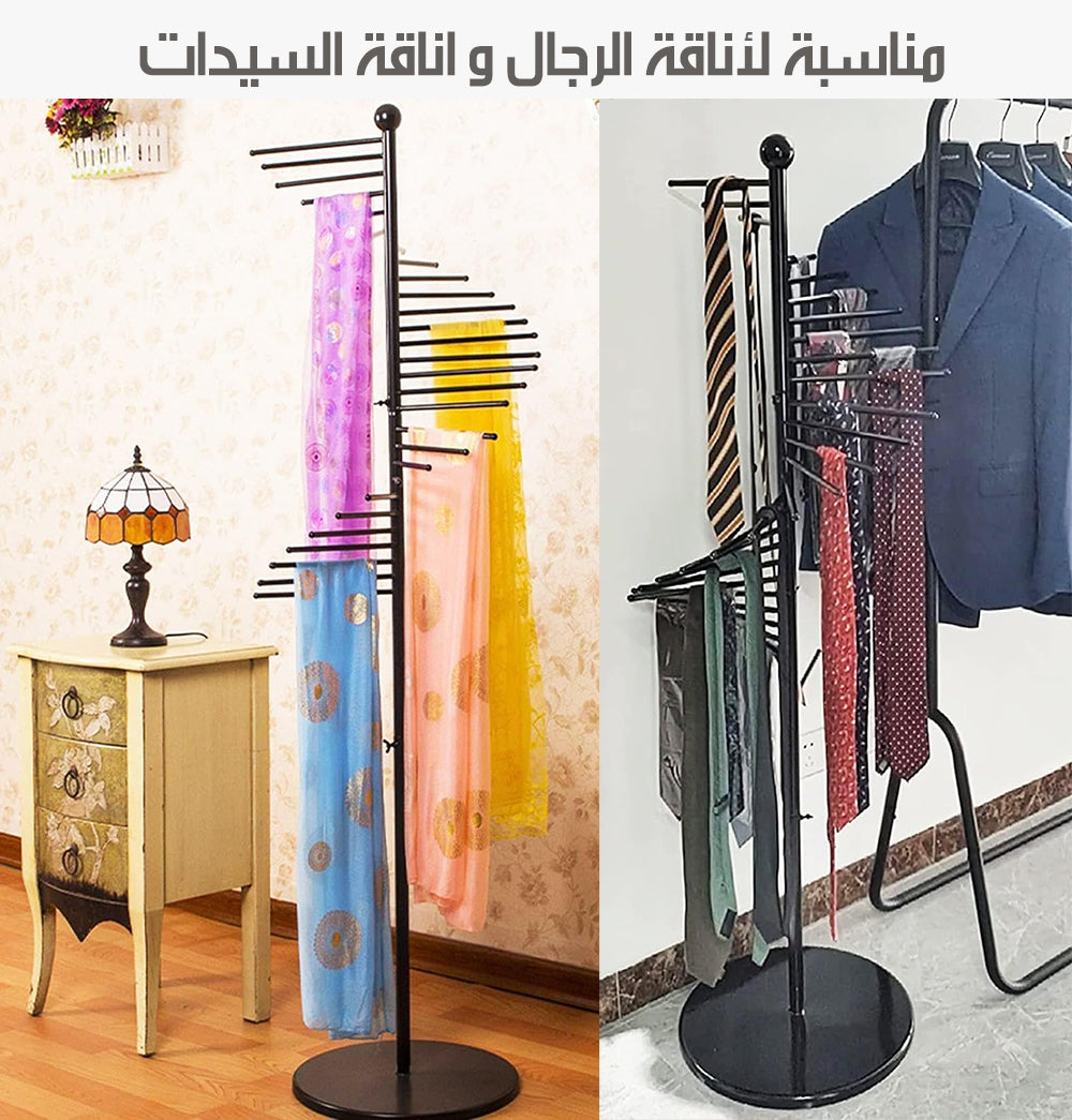 منظم للحجابات عامودي متعددة الاستخدام Freestanding Scarf Organizer
