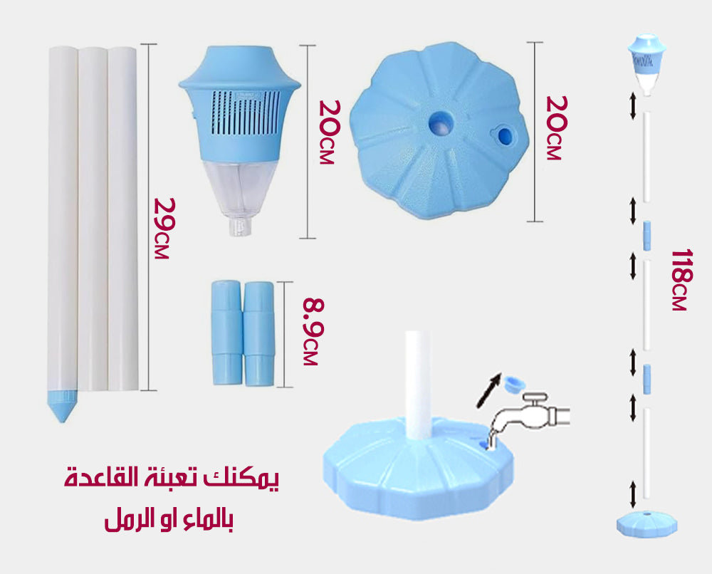 آلة فقاعات عامودية, موسيقية, مضيئة, أوتوماتيكية BUBBLE TORCH GARDEN LAMP