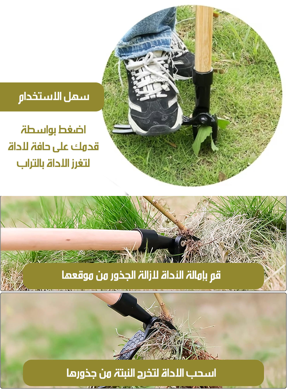 أداة اقتلاع الأعشاب الضارة دون انحناء WEED REMOVAL TOOL