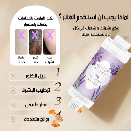 فلتر مياه الاستحمام مع رأس دش بفيتامين سي و روائح عطرة Polypropylene Filter Shower Head