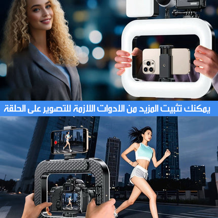 إضاءة حلقية للتصوير أبيض + ملون RGB Ring Fill Light