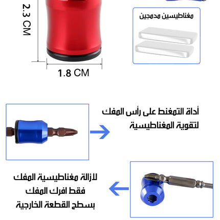 رؤوس مفكات البراغي المغناطيسية MAGNETIC SCREWDRIVER HEADS