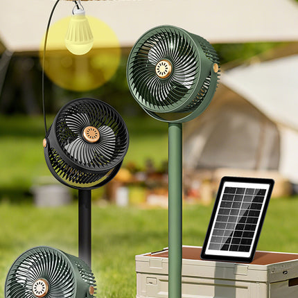مروحة أرضية متعددة الوظائف بالطاقة الشمسية Solar-Powered Floor Fan
