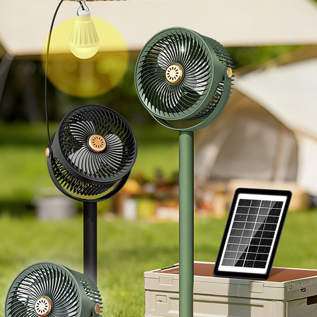 مروحة أرضية متعددة الوظائف بالطاقة الشمسية Solar-Powered Floor Fan