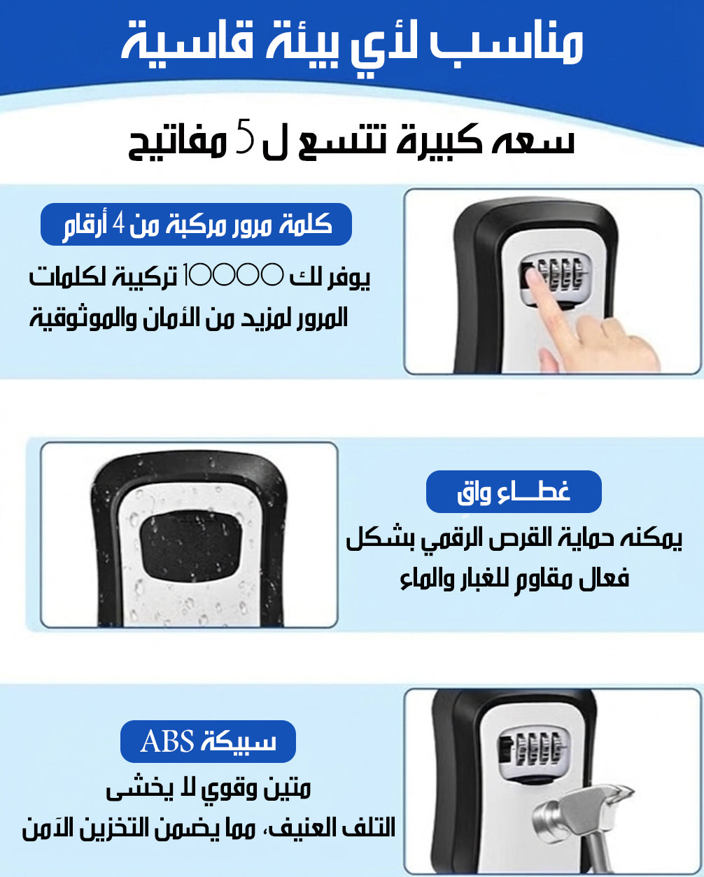 صندوق حفظ المفاتيح برمز سري Key Lock Box